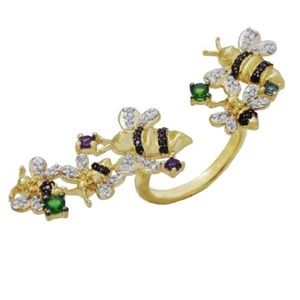 NEW ⭐️ 18K Gold Bumblebee Ring by Savvy Cie